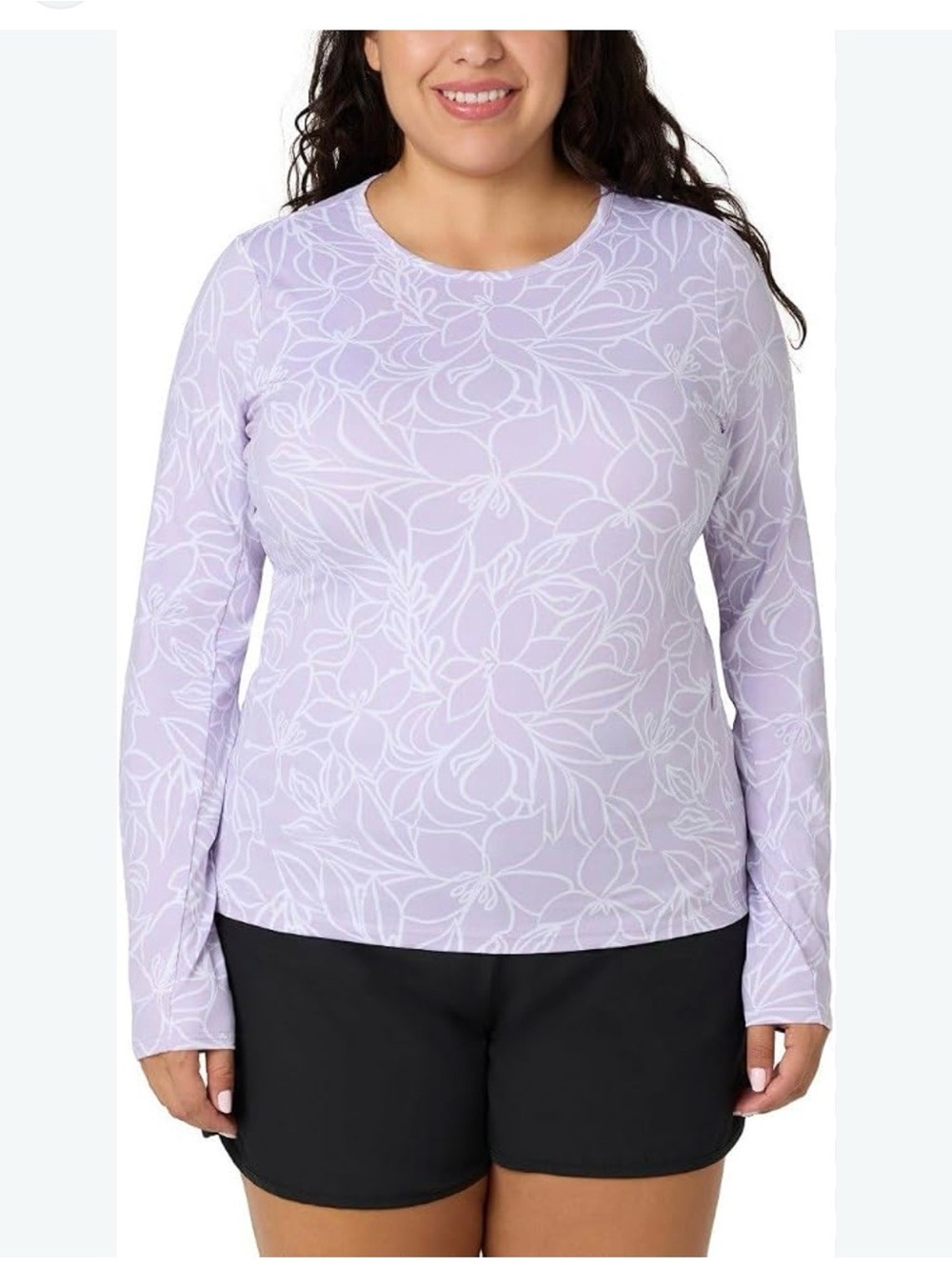 NWT HANG TEN Women's Long Sleeve Shirt - Lightweight Quick Dry XXL